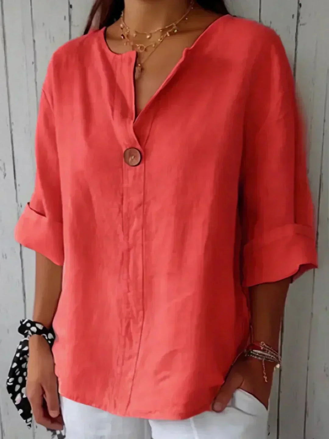 Luanne™ Relaxed V-Neck Top