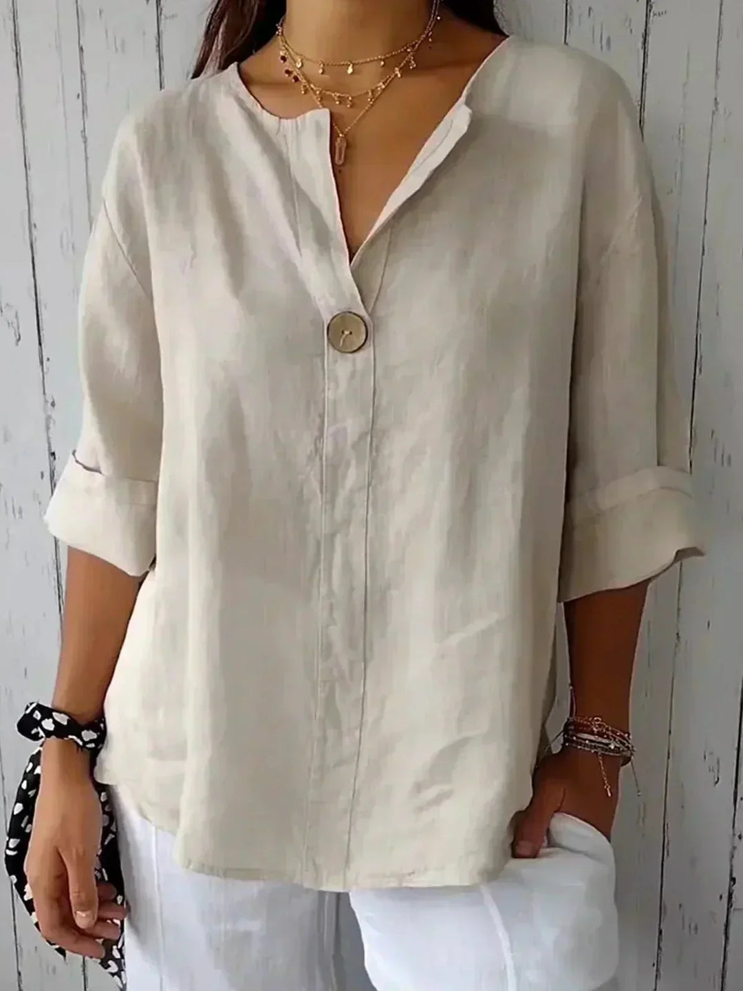 Luanne™ Relaxed V-Neck Top