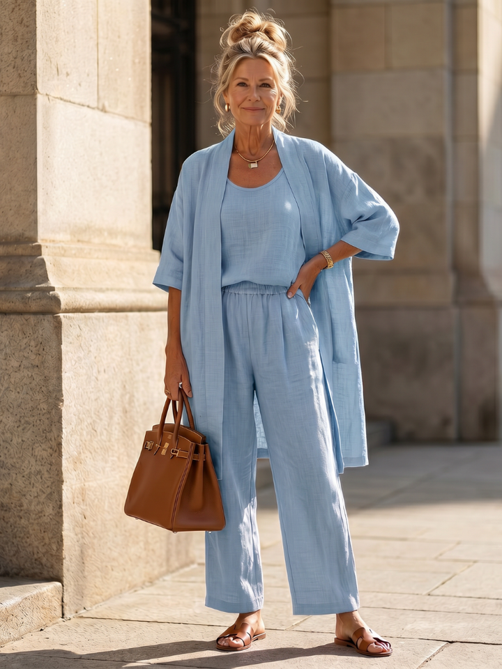 Yael | Casual Three-Piece Top and Pants Set