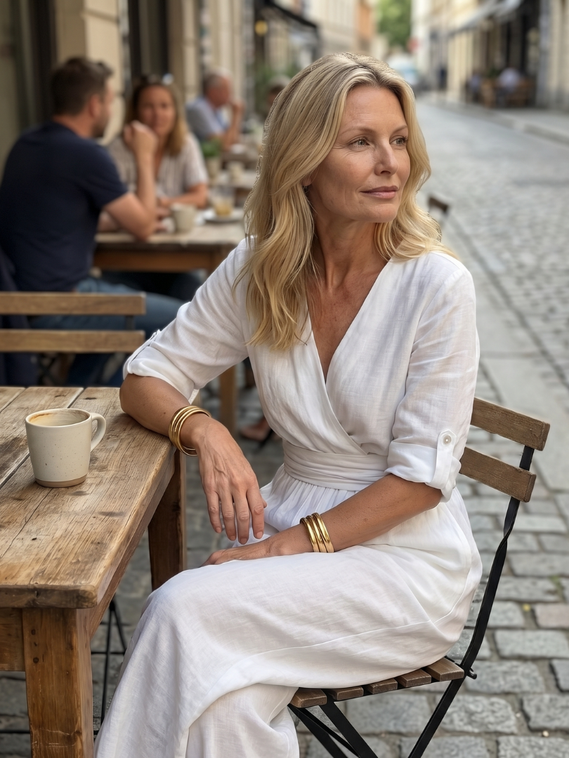 Wanda | Wide-Leg Jumpsuit with Crossed Neckline