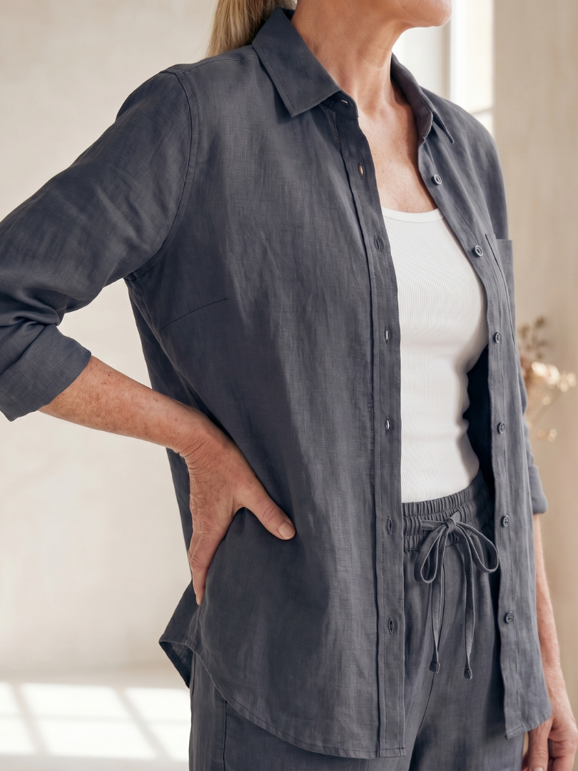 Noor | Long Sleeve Shirt and Tapered Pants Set