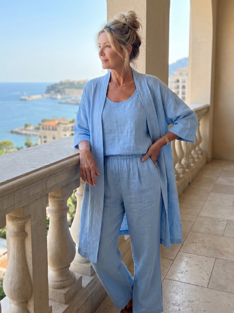 Yael | Casual Three-Piece Top and Pants Set
