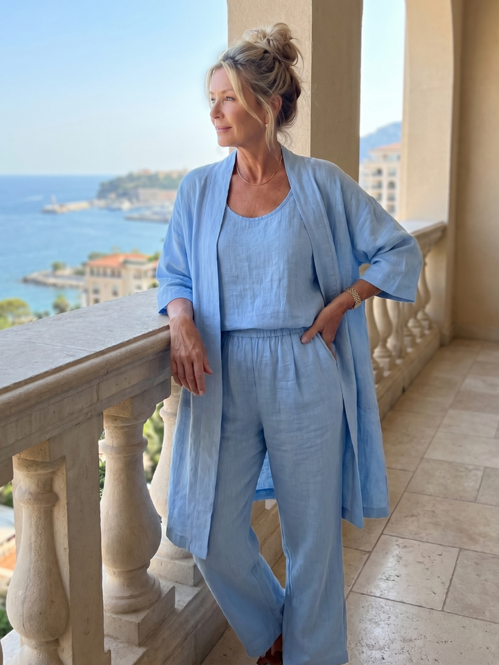 Yael | Casual Three-Piece Top and Pants Set