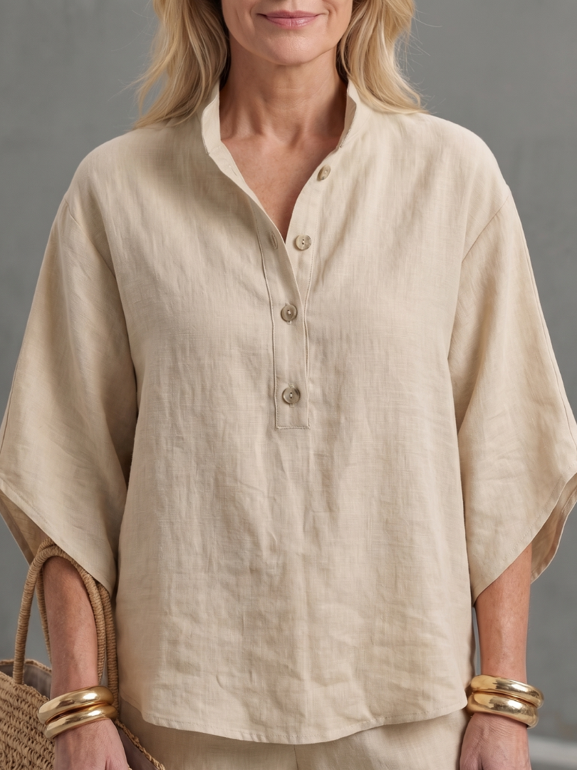 Amity | Relaxed Button Front Tunic and Pant Set