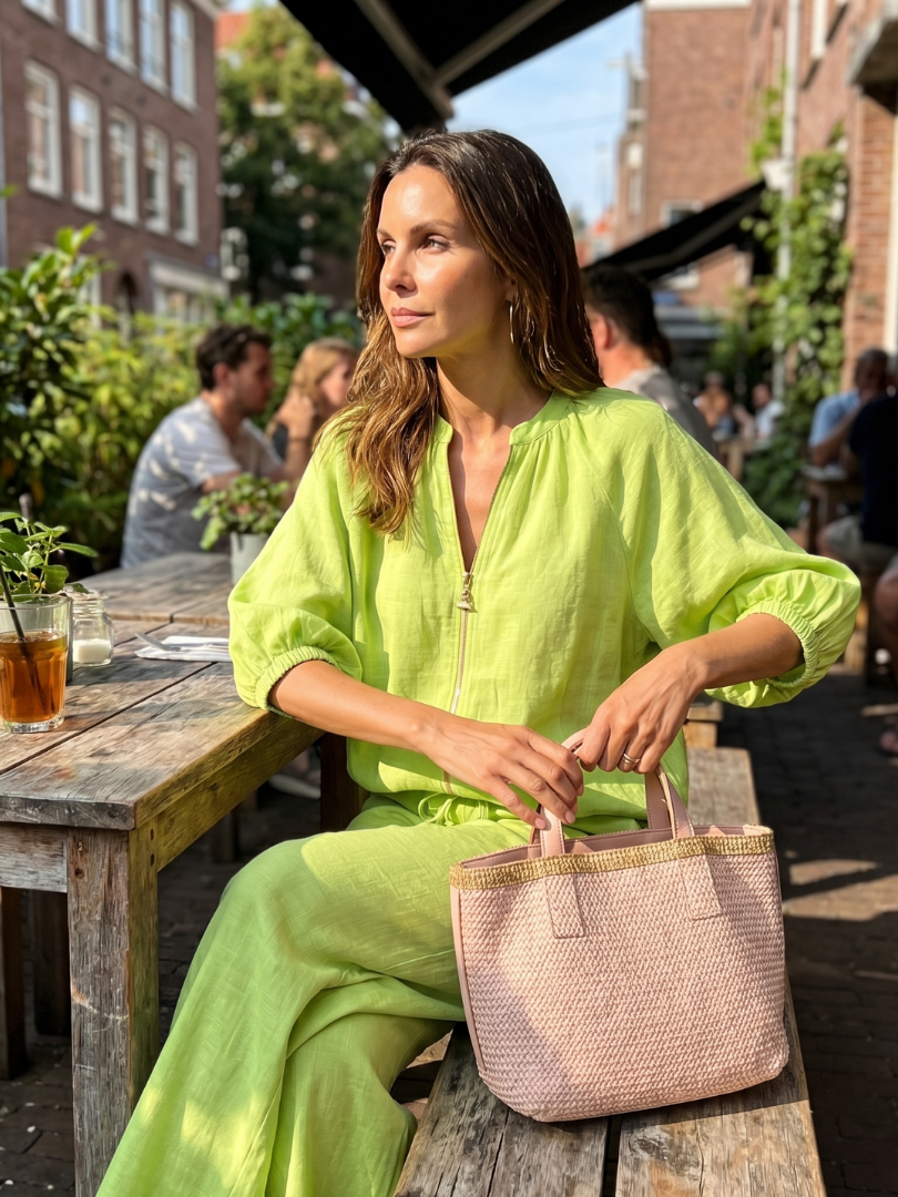 Natalia | Zip-Up Top and Wide Pants