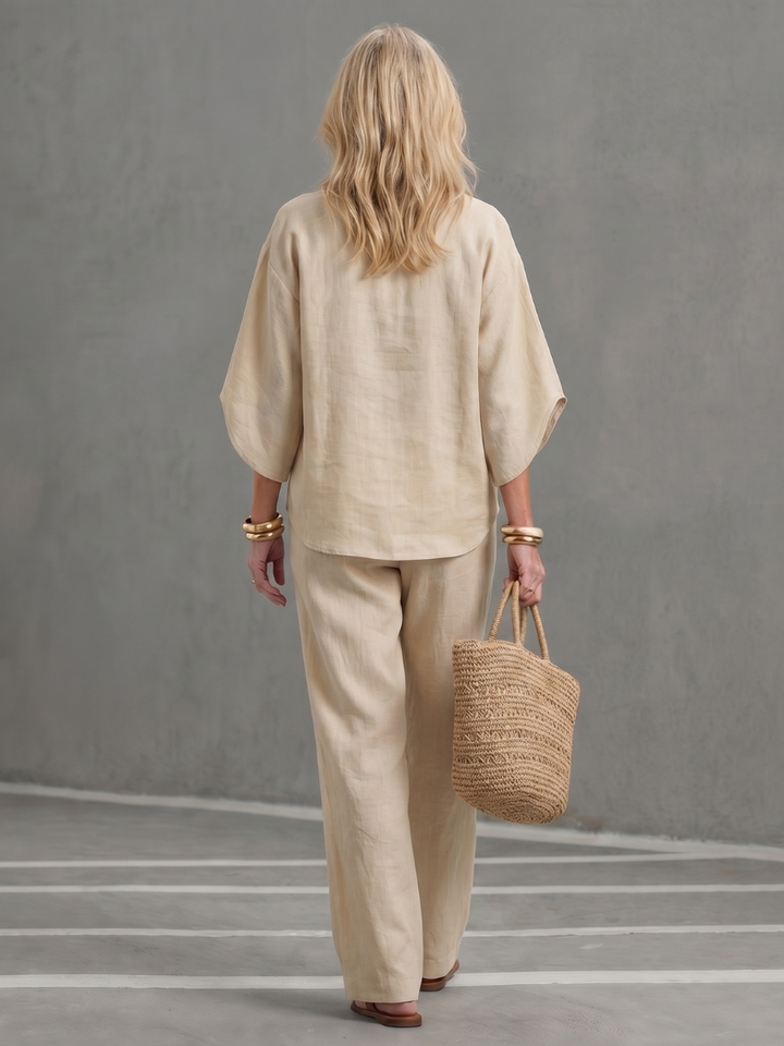 Amity | Relaxed Button Front Tunic and Pant Set