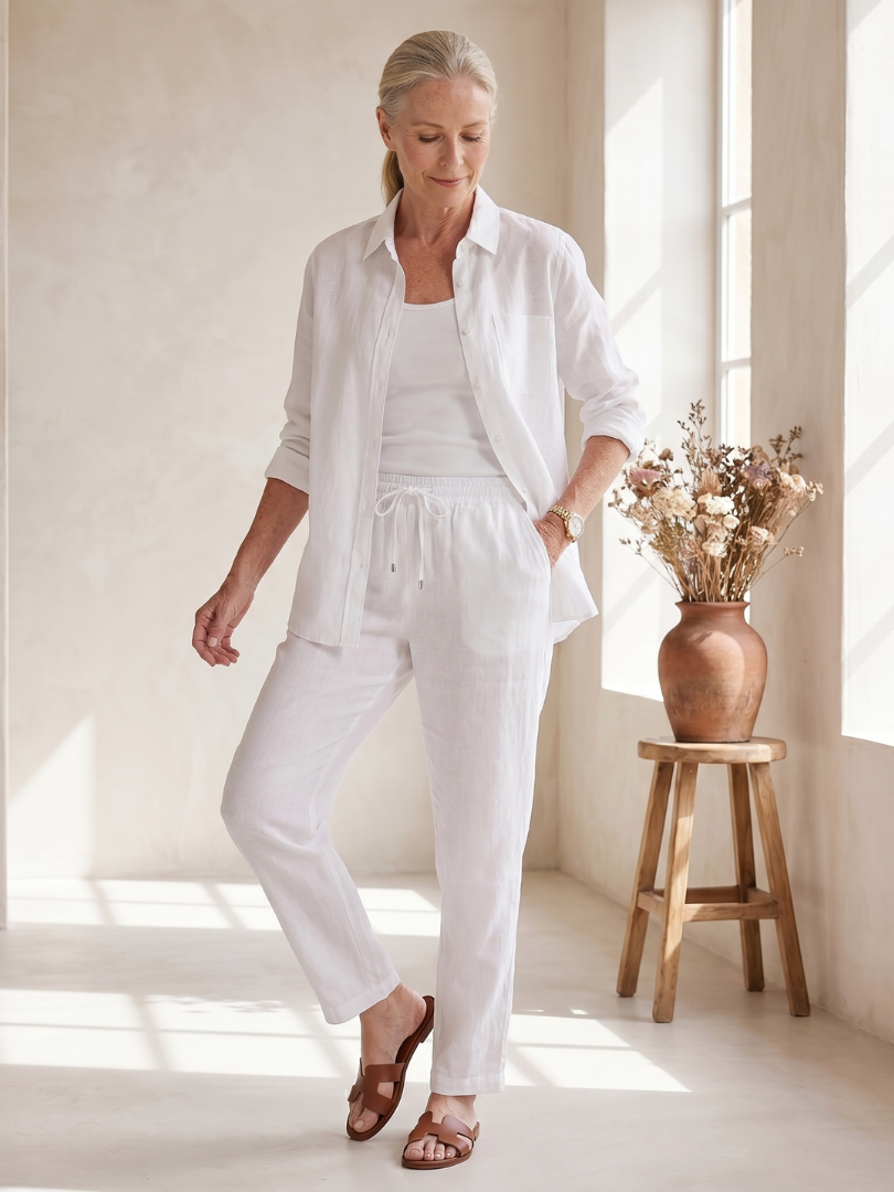 Noor | Long Sleeve Shirt and Tapered Pants Set