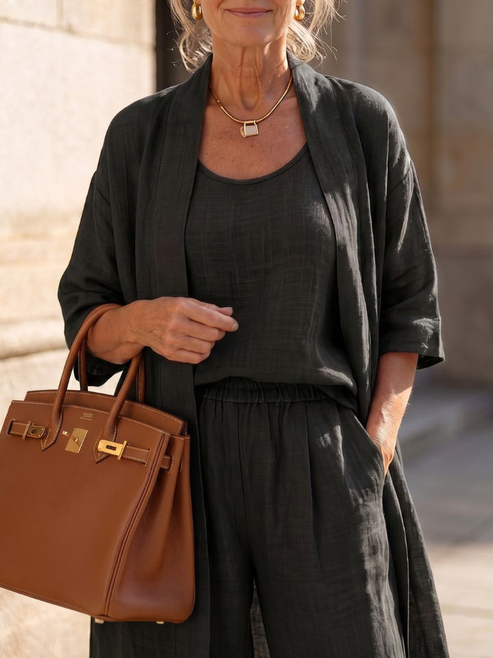 Yael | Casual Three-Piece Top and Pants Set