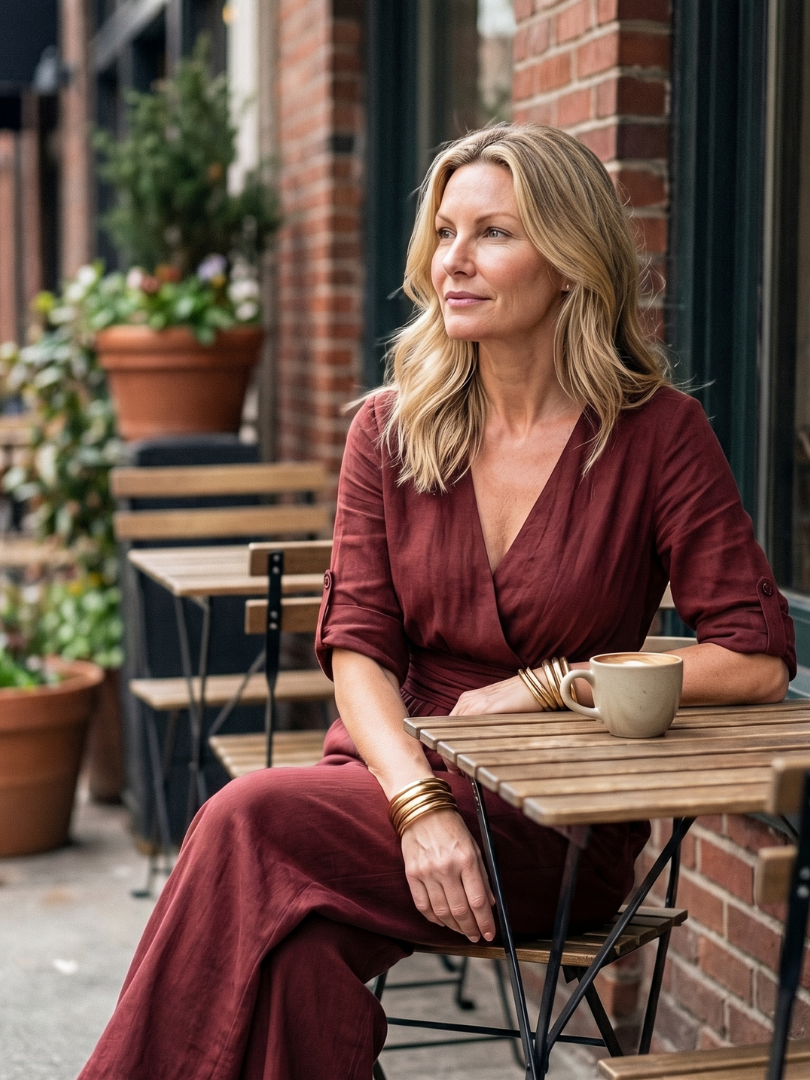 Wanda | Wide-Leg Jumpsuit with Crossed Neckline