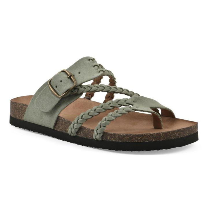 Hadley™ Braided Suede Sandals Flat Cork Natural Comfort