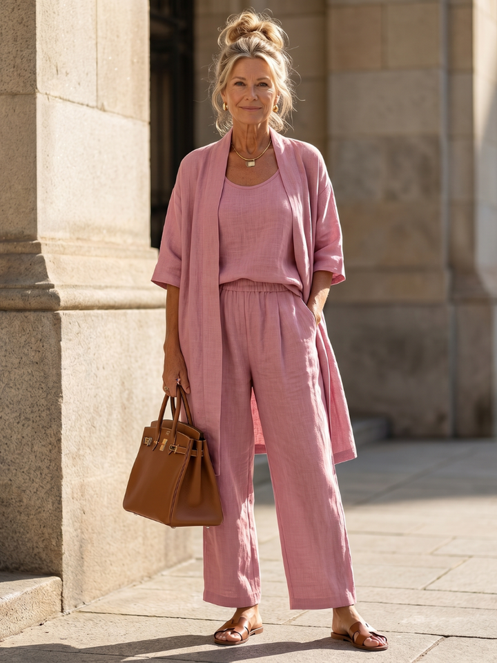 Yael | Casual Three-Piece Top and Pants Set