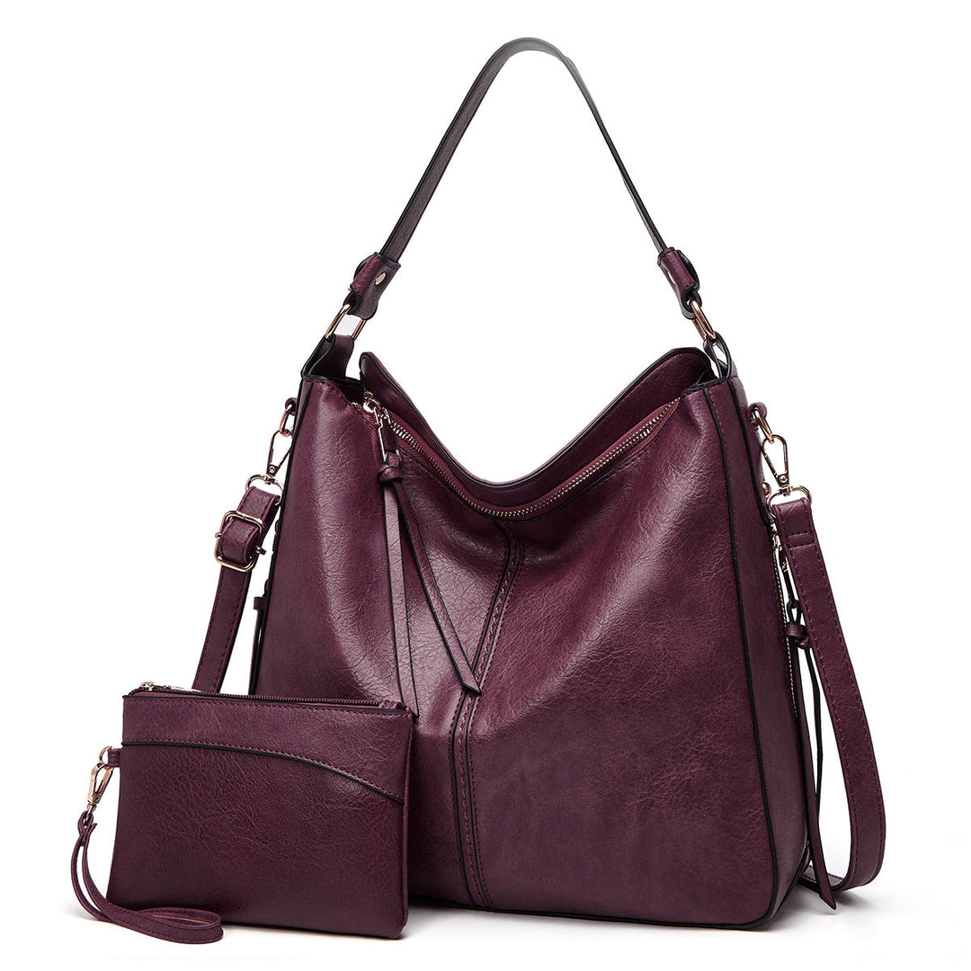 Patrice™ Soft Leather Hobo Tote Bag with Hidden Anti Theft Pocket