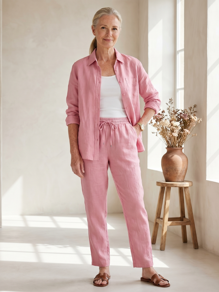 Noor | Long Sleeve Shirt and Tapered Pants Set