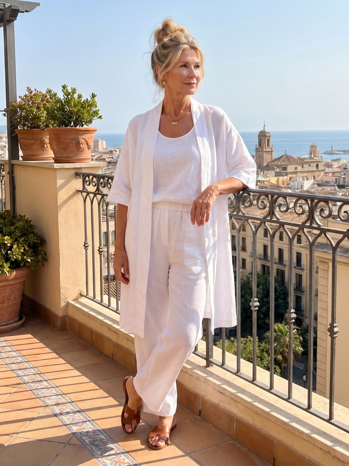 Yael | Casual Three-Piece Top and Pants Set