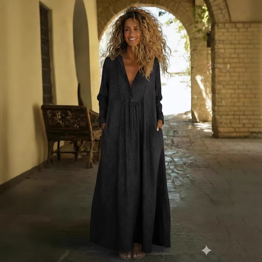 Ivy Denim Maxi Dress