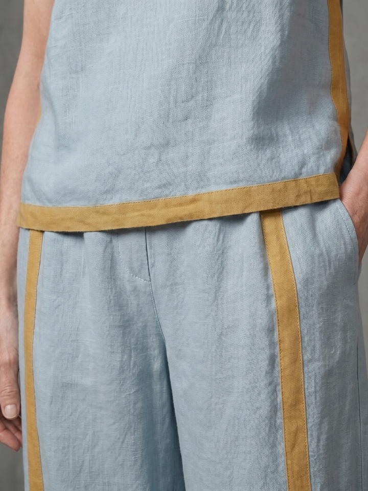 Inara | Sleeveless Top and Wide Pants with Contrast
