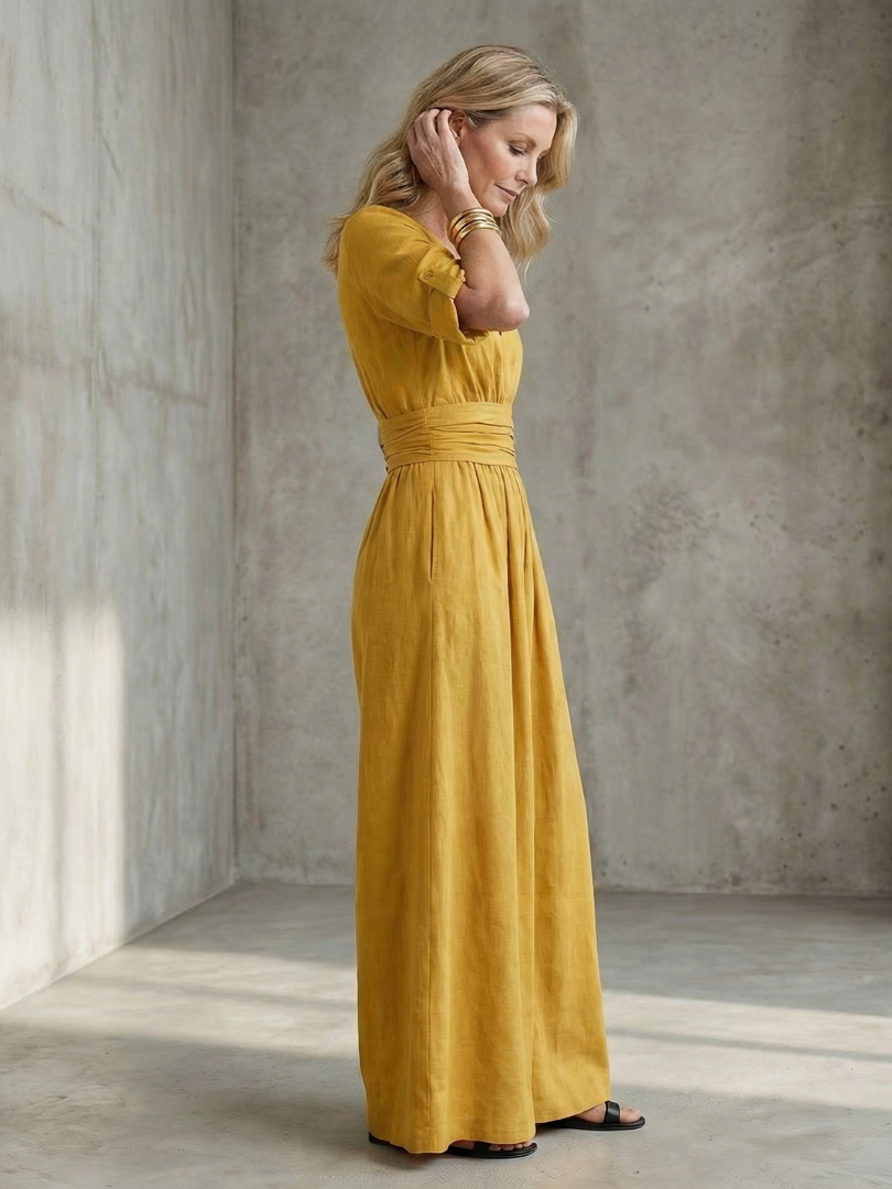 Wanda | Wide-Leg Jumpsuit with Crossed Neckline