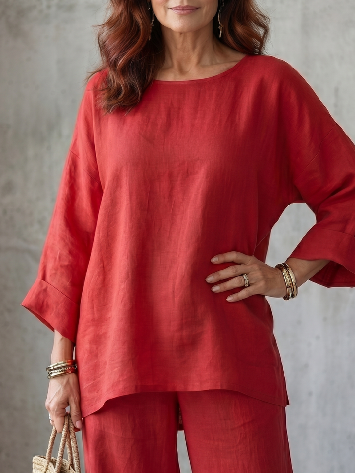 Prue | Oversized Tunic Set and Wide Pants