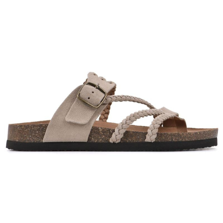 Hadley™ Braided Suede Sandals Flat Cork Natural Comfort