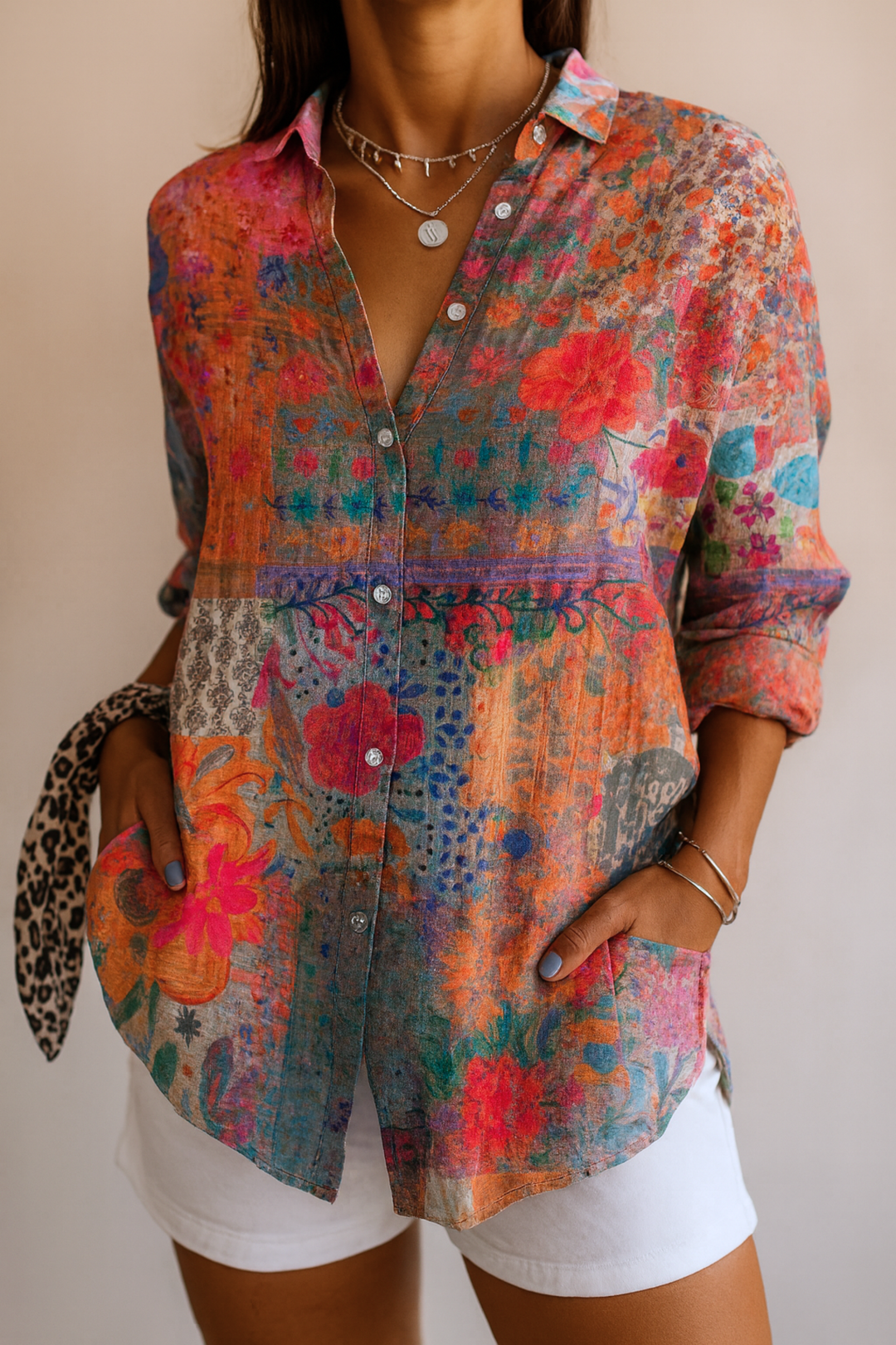 Brielle™ | Colorful Pattern Blouse