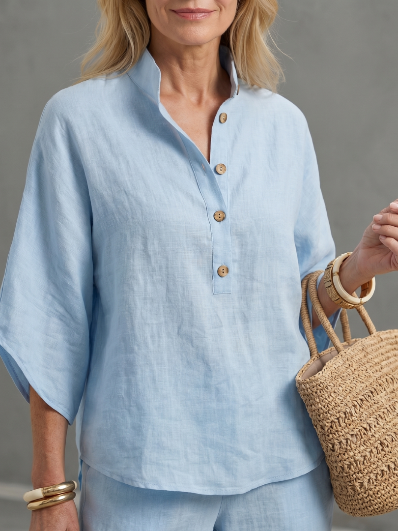 Amity | Relaxed Button Front Tunic and Pant Set