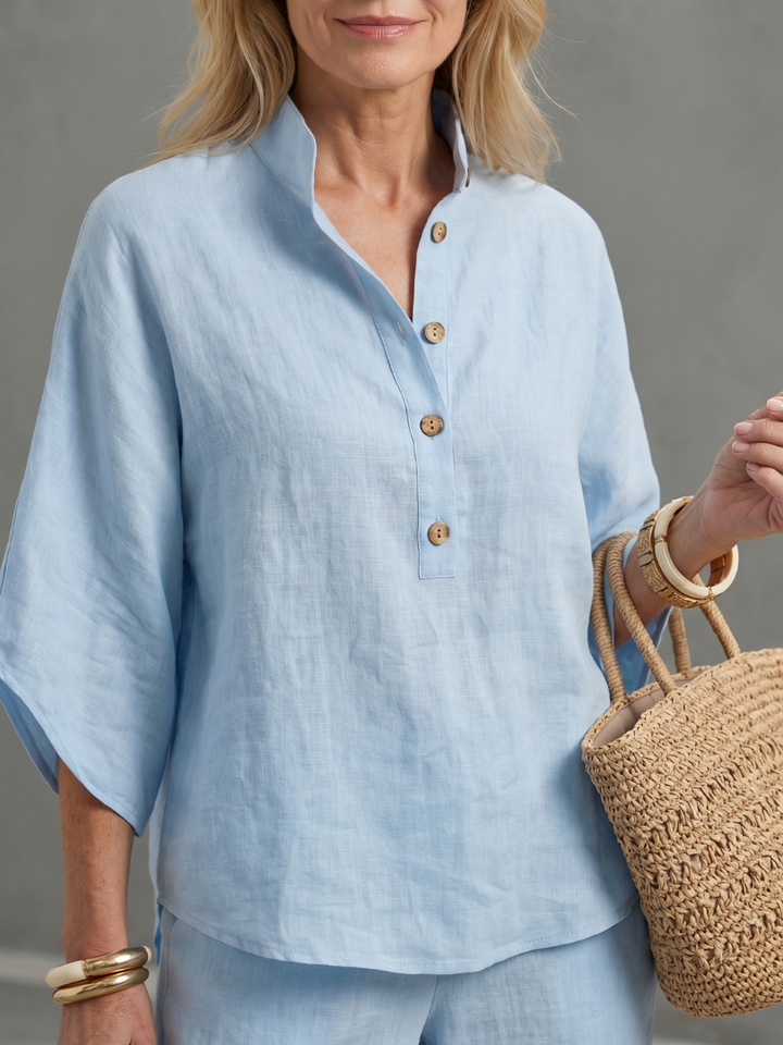 Amity | Relaxed Button Front Tunic and Pant Set