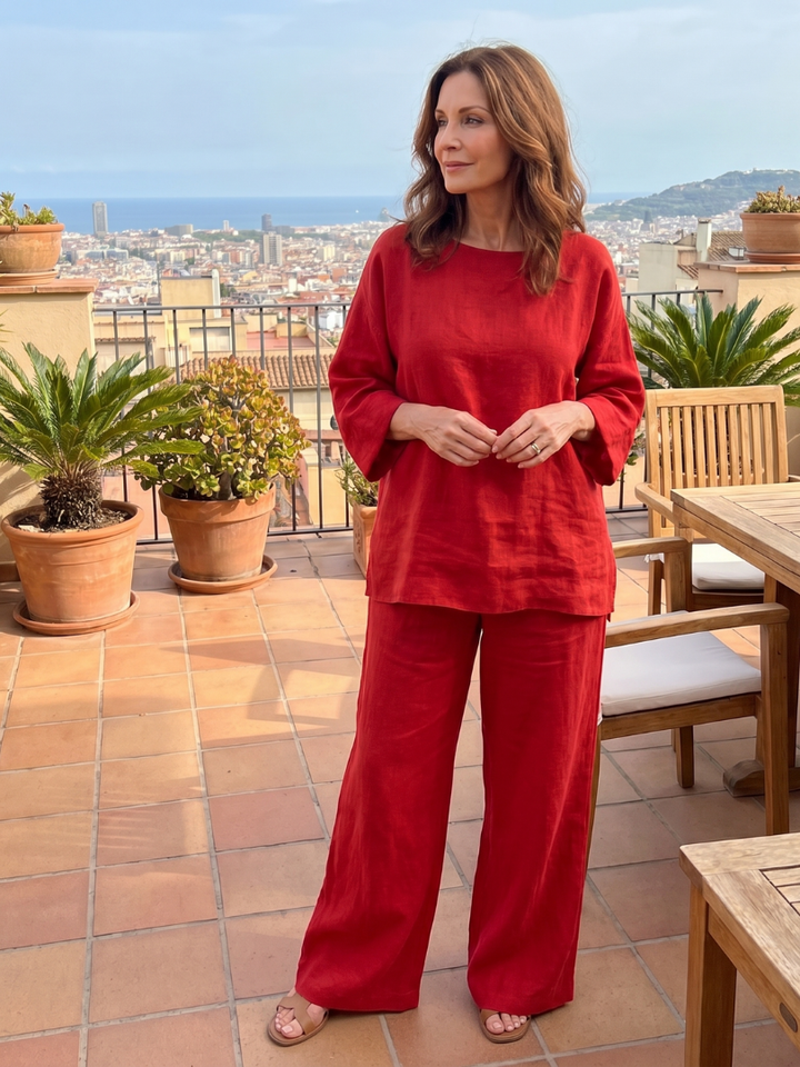 Prue | Oversized Tunic Set and Wide Pants