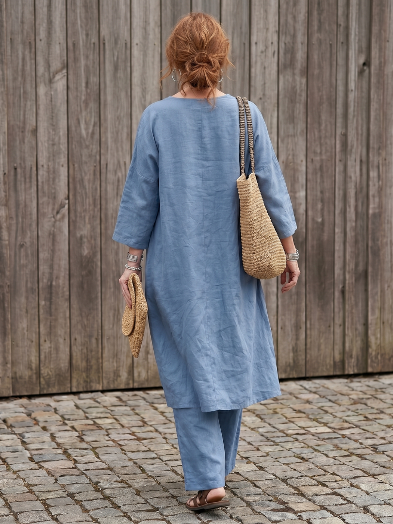 Onyx | Long Tunic Top and Wide Pants Set