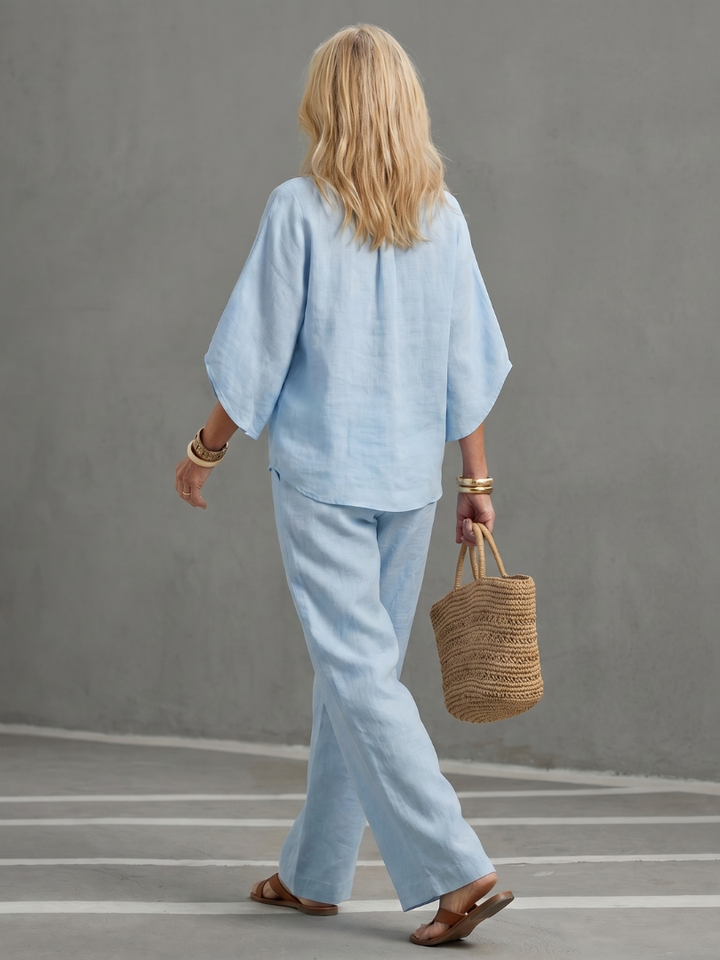 Amity | Relaxed Button Front Tunic and Pant Set