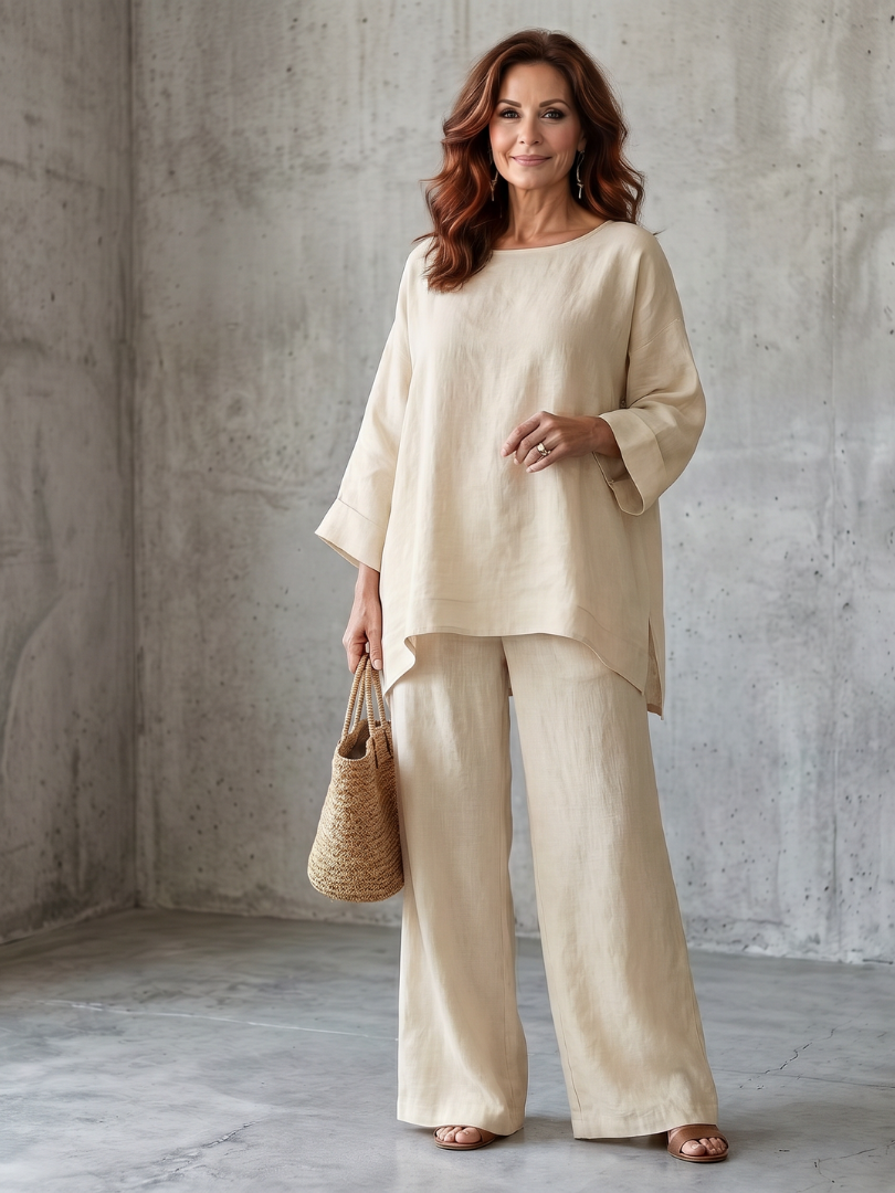 Prue | Oversized Tunic Set and Wide Pants