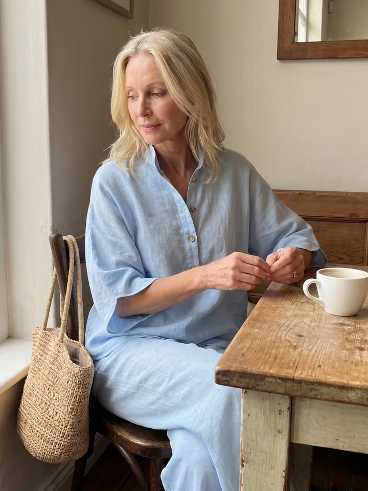 Amity | Relaxed Button Front Tunic and Pant Set