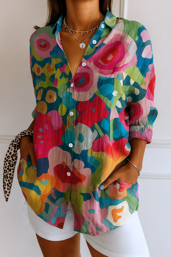 Brielle™ | Colorful Pattern Blouse