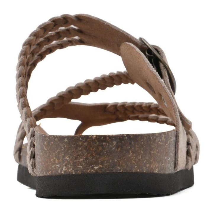 Hadley™ Braided Suede Sandals Flat Cork Natural Comfort
