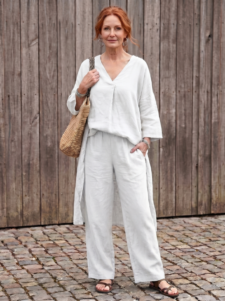 Onyx | Long Tunic Top and Wide Pants Set