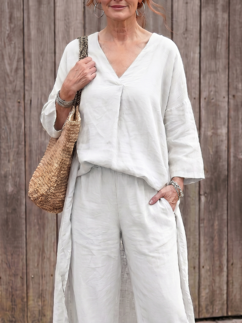 Onyx | Long Tunic Top and Wide Pants Set