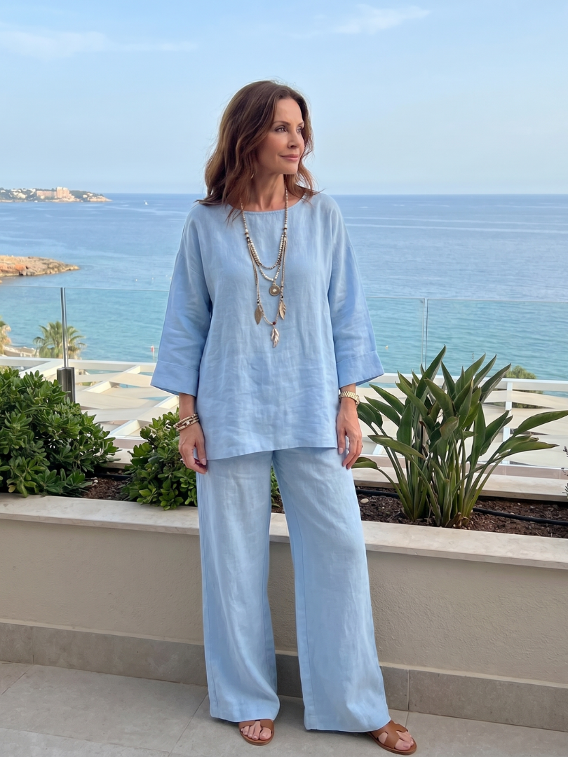 Prue | Oversized Tunic Set and Wide Pants