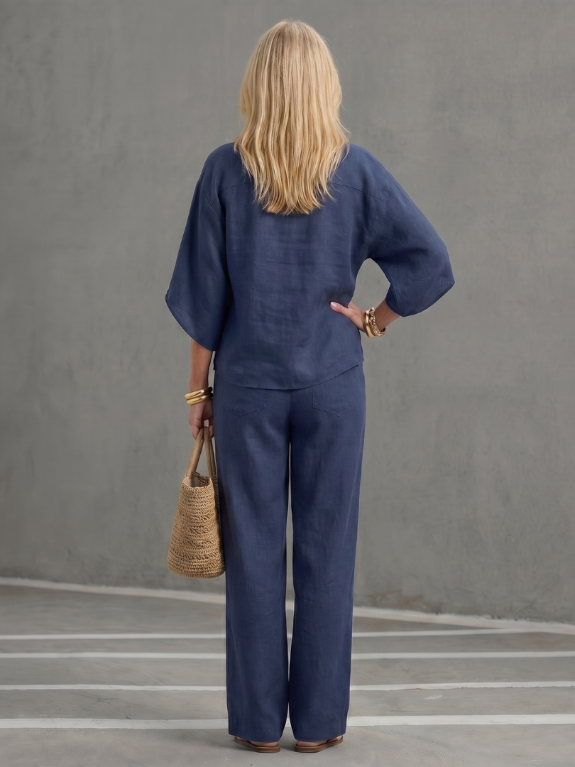 Amity | Relaxed Button Front Tunic and Pant Set