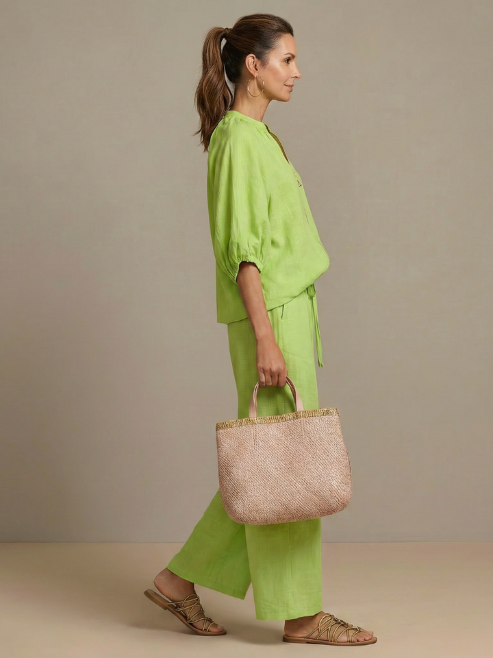 Natalia | Zip-Up Top and Wide Pants