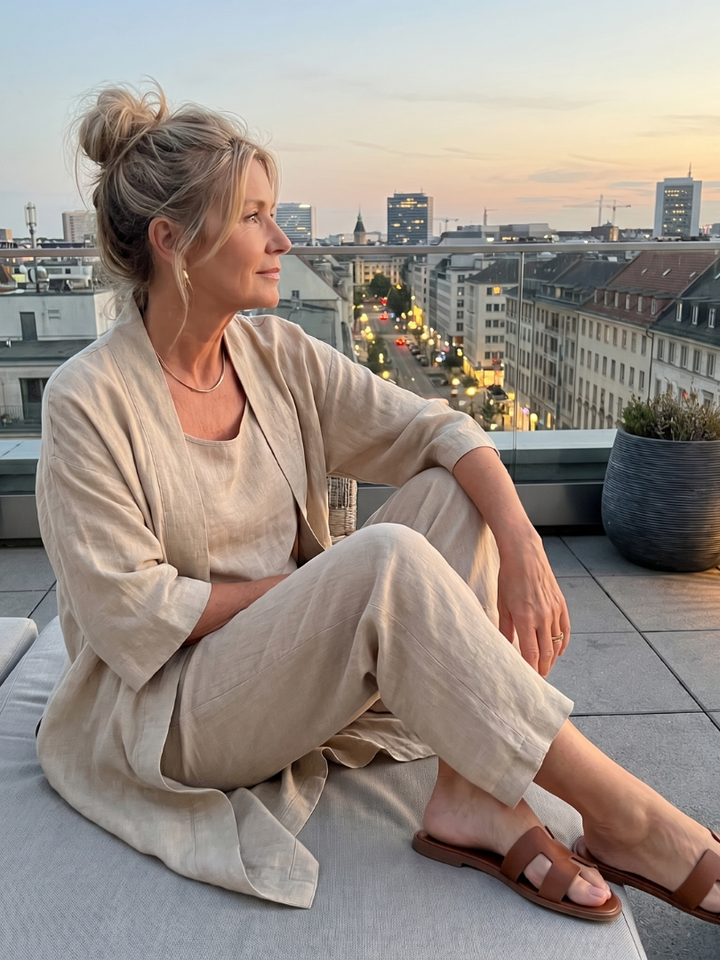 Yael | Casual Three-Piece Top and Pants Set