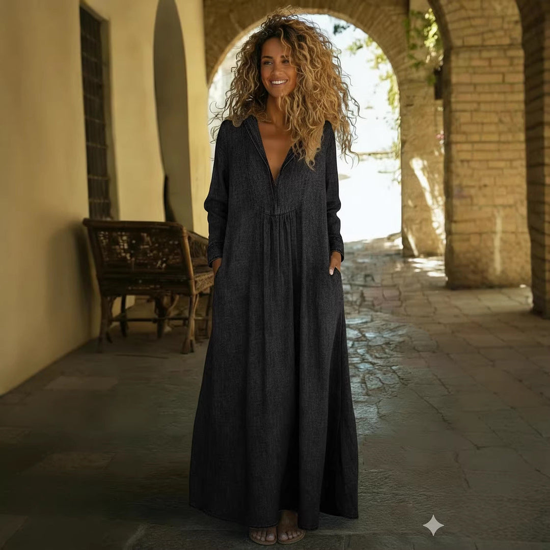 Ivy Denim Maxi Dress