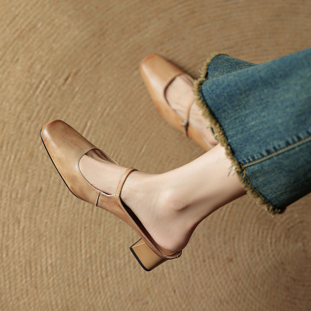 Sheryl™ | Refined Leather Walking Mules