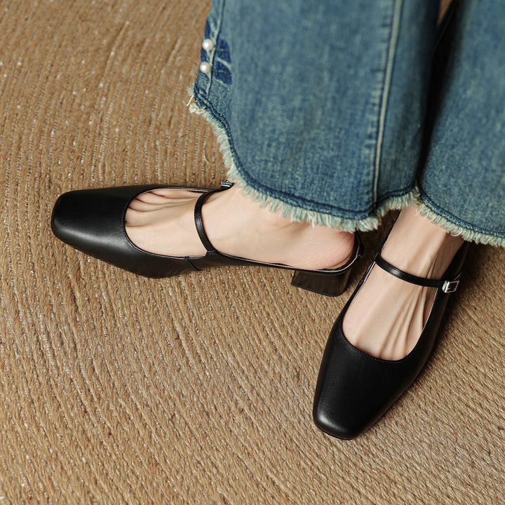 Sheryl™ | Refined Leather Walking Mules