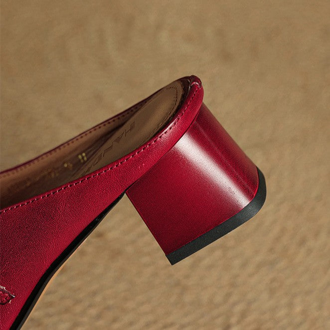 Sheryl™ | Refined Leather Walking Mules