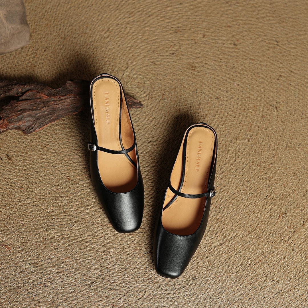 Sheryl™ | Refined Leather Walking Mules