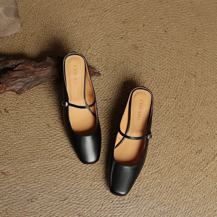 Sheryl™ | Refined Leather Walking Mules