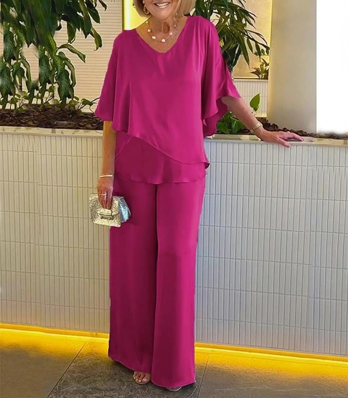 Martha | Two-Piece Set with Wide Leg Trousers