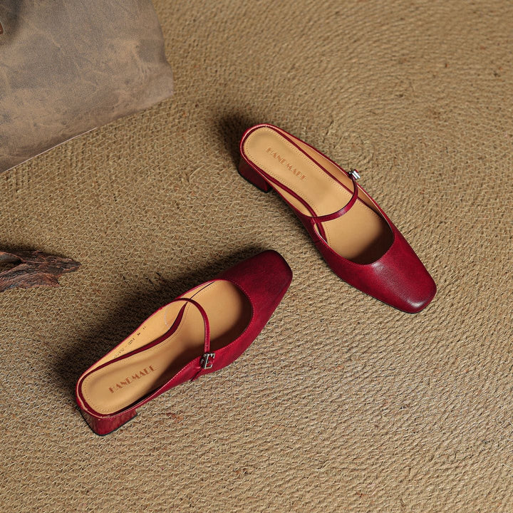 Sheryl™ | Refined Leather Walking Mules
