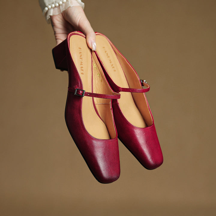 Sheryl™ | Refined Leather Walking Mules
