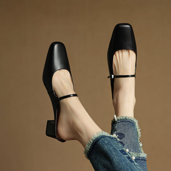 Sheryl™ | Refined Leather Walking Mules