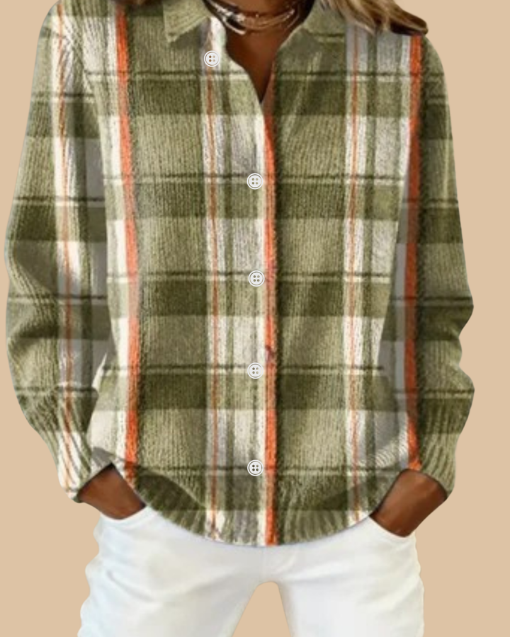 Noor™ – Checked Hoodie Blouse